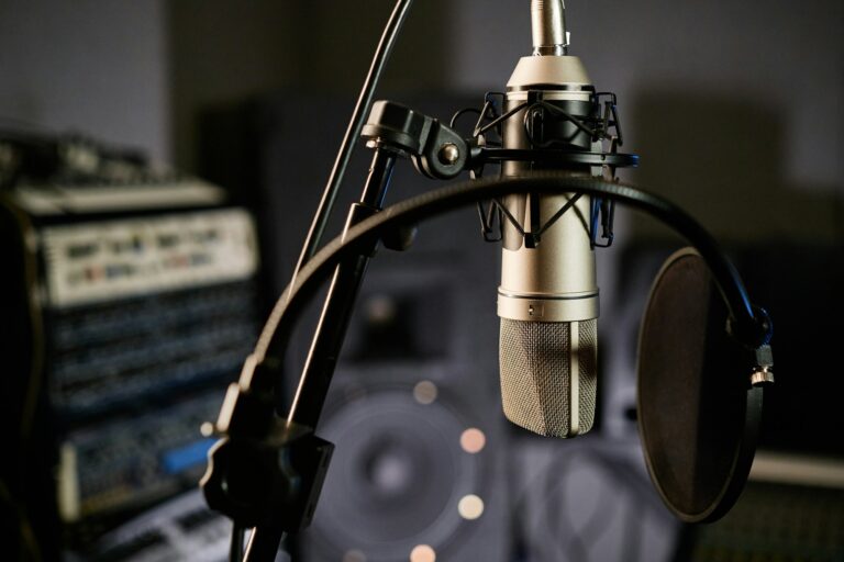 Microphone In Modern Studio